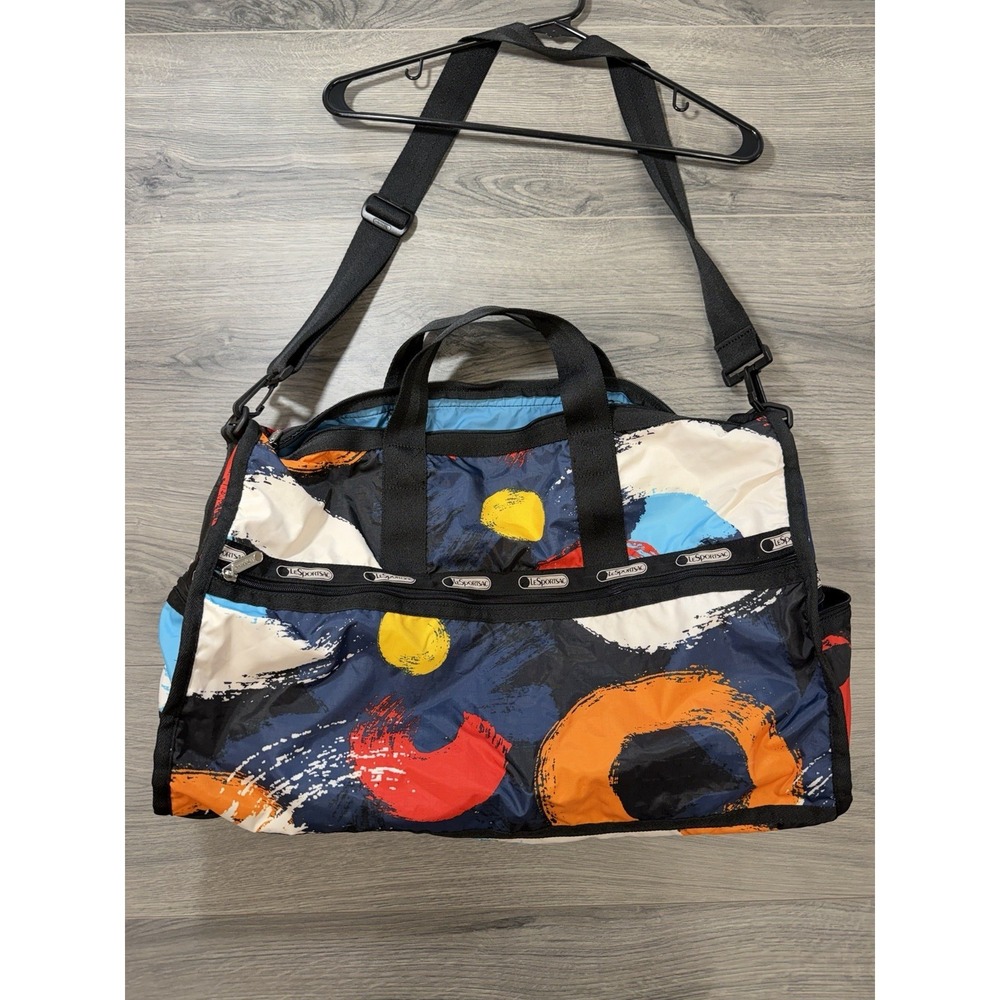 Lesportsac Weekender Duffle Tote Bag Multicolor Travel Pouch Lightweight